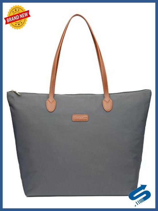 Handbags - Water Resistant Lightweight Nylon Tote Bag Handbag